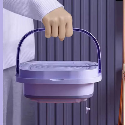 Portable Folding Mini Washing Machine Bucket for Clothes Socks Underwear Cleaning Washer Portable Small Travel Washing Machine