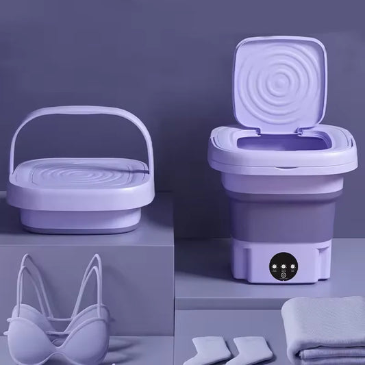 Portable Folding Mini Washing Machine Bucket for Clothes Socks Underwear Cleaning Washer Portable Small Travel Washing Machine