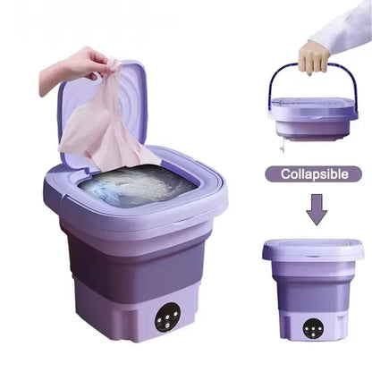 Portable Folding Mini Washing Machine Bucket for Clothes Socks Underwear Cleaning Washer Portable Small Travel Washing Machine